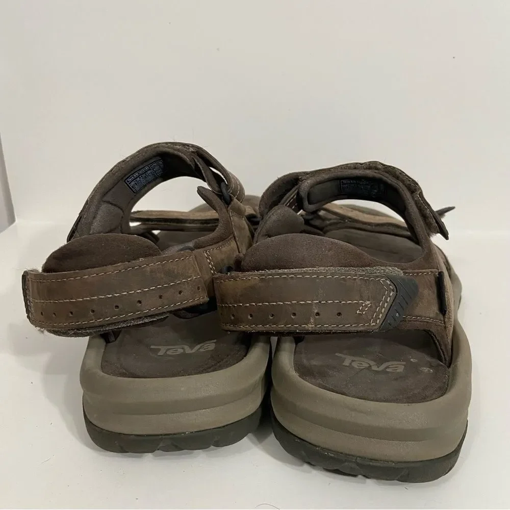 Teva Brown Leather Velcro Strap Outdoor Athletic Sandals